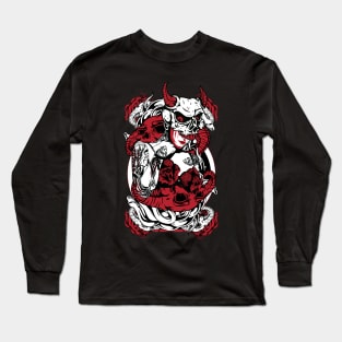 Lady Rose Skull Long Sleeve T-Shirt